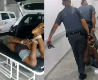 Suspeito de furto tem mãos e pés amarrados com corda por policiais