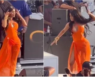 Vídeo: Cardi B joga microfone em fã após levar 'banho' de bebida