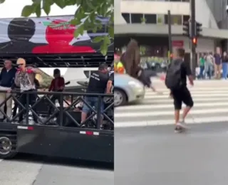 Vídeo: homem é atropelado durante passagem de Supla na Av. Paulista