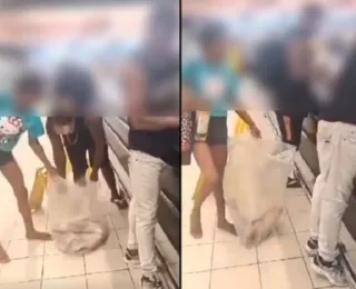 Vídeo: homem flagrado furtando carnes e bebidas em mercado é preso