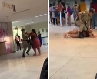 Vídeo: paciente leva 'rasteira' de PM no Hospital da Mulher