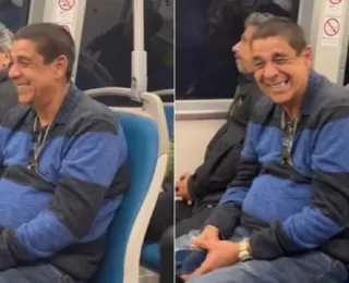 Zeca Pagodinho anda de metrô pela primeira vez: 'Sonho realizado'