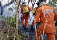Bombeiros  combatem incêndio nas regiões Oeste, Norte e Chapada