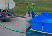 Com direito a piscina, torcida do Vitória lota Barradão desde cedo