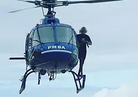 Equipes aéreas da PM e PF realizam varreduras no Subúrbio Ferroviário