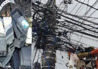 Onze toneladas de cabos de telefonia são removidos pela Coelba