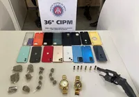 PM apreende arma e droga em Dias d’Ávila