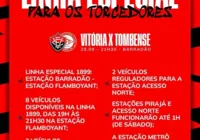 Vitória x Tombense: linhas especiais de ônibus estarão disponíveis