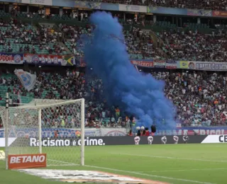 Casal faz chá revelação em jogo do Bahia, na Arena Fonte Nova