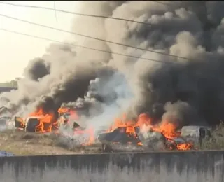 Incêndio atinge complexo do Derba em Feira de Santana