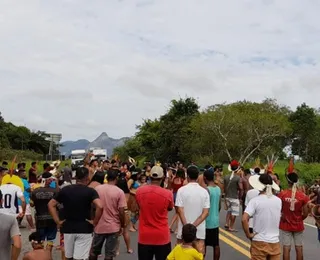 Indígenas baianos protestam contra o marco temporal