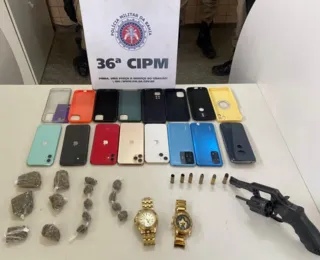 PM apreende arma e droga em Dias d’Ávila