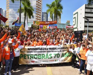 Petroleiros comemoram os 70 anos da Petrobras em Salvador