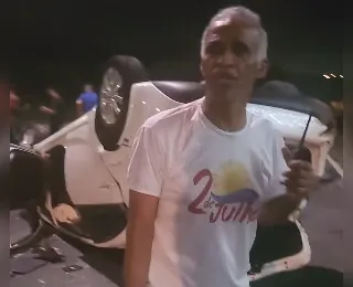 Vídeo: Pastor Isidório organiza trânsito após capotamento na BR-324