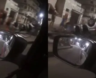 Vídeo: carro capota na avenida Caminho de Areia, em Salvador