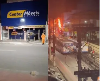 Vídeo: incêndio destrói loja de móveis