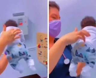 Vídeo que mostra reflexo natural do bebê viraliza; conheça o exame