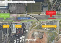 Acesso à via marginal da BR-324 será alterado a partir deste sábado