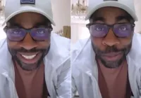 Após crise de estafa, Lázaro Ramos aparece nas redes sociais