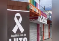 Em luto na cidade, comércio de Jacobina fecha as portas