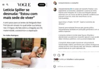 Letícia Spiller posa nua aos 50 anos: “Sede de viver”