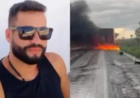 Motorista morre carbonizado após acidente com caminhão na Bahia