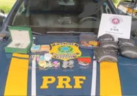 PRF aborda motorista sem CNH e encontra mais de três de quilos haxixe