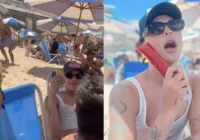 Pabllo Vittar curte primeiro dia do ano na praia do Porto da Barra