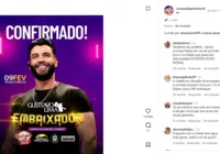 Show de Gusttavo Lima na Bahia poderá ser cancelado a pedido do MP