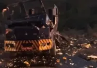 Vídeo: carro-forte fica destruído após tentativa de assalto na Bahia