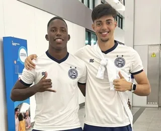 Atletas da base do Bahia embarcam para a pré-temporada em Manchester