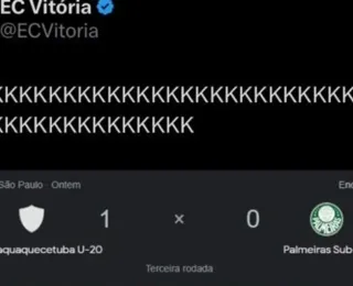 Com provocação ao Palmeiras, Twitter do Vitória é hackeado