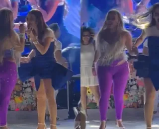 Ex-Fazenda, Kally Fonseca invade show de Claudia Leitte