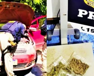 Homem é preso transportando maconha em carro roubado na BR 324