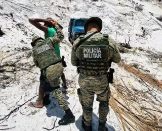 Homens são presos em flagrante suspeitos de extrair areia ilegalmente