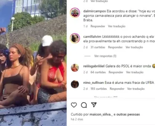 Jovem viraliza ao 'meditar' em pleno pagodão de Salvador