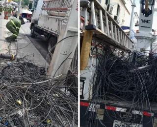 Lavagem do Bonfim: Mais de 600 kg de fios irregulares são removidos