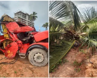 Motorista de caminhão morre após ser atingido por tronco de coqueiro