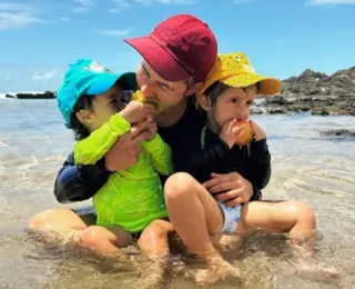Nanda Costa e Lan Lanh curtem família durante férias em Salvador