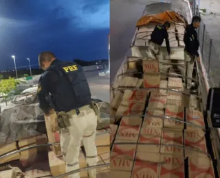 PRF prende contrabandista e apreende 430.000 maços de cigarros