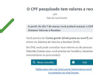 Veja se você tem direito ao dinheiro esquecido no Valores a Receber