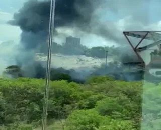 Vídeo: Incêndio atinge região do antigo Centro de Convenções