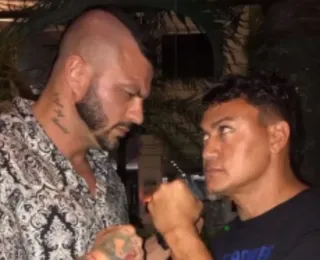 Vídeo: Popó agride Bambam antes de coletiva para promover luta de boxe