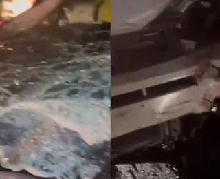 Vídeo: grave acidente deixa veículos destruídos na Estrada da Cetrel