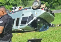 Acidente na BR-324 deixa duas pessoas feridas; veja vídeo