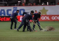 Atraso ao ligar drenagem causou alagamento no gramado da Fonte Nova