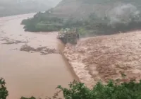 Barragem do RS se rompe parcialmente devidos fortes chuvas