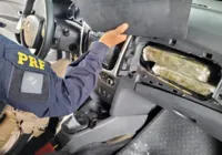 Carga de 6,5 kg de cocaína é encontrada em fundo falso de veículo