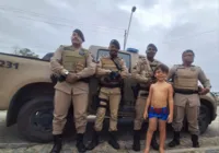 Criança perdida é encontrada pela PM em Santa Cruz Cabrália