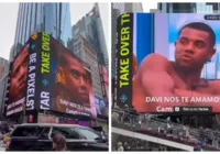 Davi ganha homenagem de fãs na Times Square